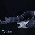 cyberdragon-gif.gif STL file Cyber Dragon Led Articulated・Model to download and 3D print