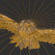 01.gif Owl - Suspended 3D - No Support - Thread Art STL