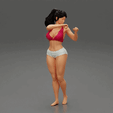 182.gif Fichier 3D Modèle d'impression 3D d'une femme forte en position de combat・Plan à imprimer en 3D à télécharger, 3DGeshaft