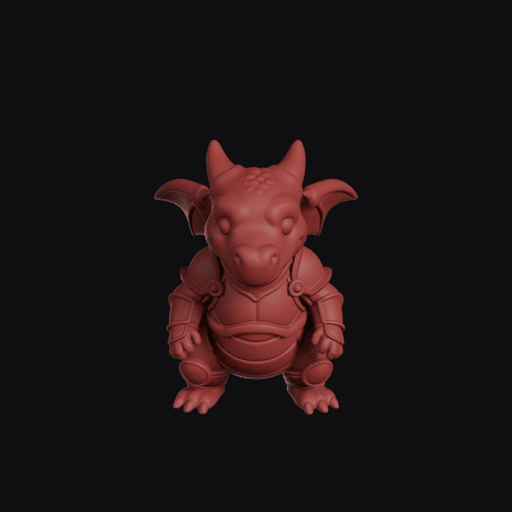 Armored Dragon With Bat Wings
