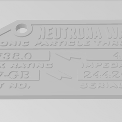 Placa-WAND.gif STL-Datei Spezifikation Datenschild - GHOSTBUSTERS NEUTRONA WAND・3D-Drucker-Vorlage zum herunterladen
