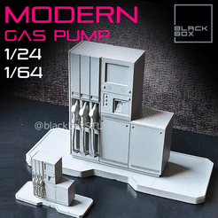 0.gif 3D file Modern Gas Station Diorama 1-24 and 1-64th scale 3D print model・3D printer model to download