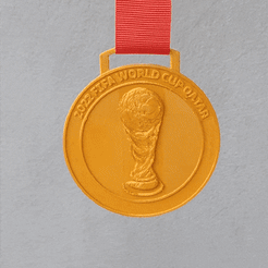 GIF-221228_210256.gif STL file Improved Qatar 2022 medal・Model to download and 3D print