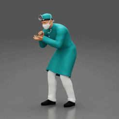 ezgif.com-gif-maker-3.gif 3D file Surgeon doctor sitting in Hospital・3D printable design to download