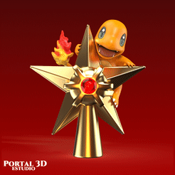 Comp-1_5.gif STL file Charmander Christmas star/ Pokémon・Model to download and 3D print, Portal_3D_Estudio
