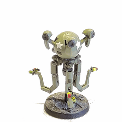 myGif.gif Archivo STL Robot de Fallout inspirado en Mr. Gutsy - Miniatura de 28mm・Modelo de impresora 3D para descargar, pyroka3d