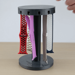 video.gif Datei STL Apple Watch Band Holder Organizer "Bandkarussell" to store 12 Apple Watch Straps・Design für 3D-Drucker zum herunterladen