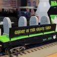 20231024_140946_1_1.gif S Scale train Halloween Special Work car "GHOST IN THE GRAVY YARD"