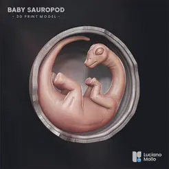 Baby-Dinosaur-GIF.gif STL file Baby Sauropod Egg・Template to download and 3D print
