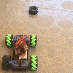mecanum_robot_car.gif STL file Mecanum robot car - omni wheels・3D printing design to download