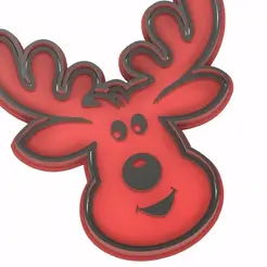 ezgif.com-optimize-2.gif Christmas Rudolph Reindeer Cookie Cutter