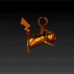 colgante.gif STL file earrings, pendant, pikachu, pokemon・Model to download and 3D print