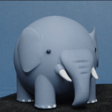 ezgif.com-gif-maker.gif STL file XXL elephant fridge magnet・3D printing design to download