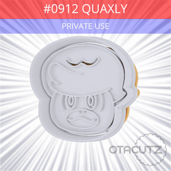 0912_Quaxly~PRIVATE_USE_CULTS3D_OTACUTZ.gif Archivo 3D gratuito #0912 Cortador de galletas Quaxly / Pokémon・Objeto imprimible en 3D para descargar