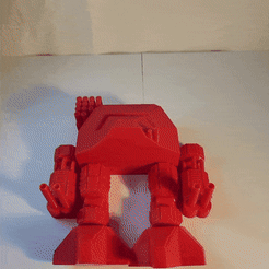 stand-up40.gif Free STL file Articulated Mech Robot Print in Place Stands up - Flexi Flexible・Object to download and to 3D print, PrintStart3D