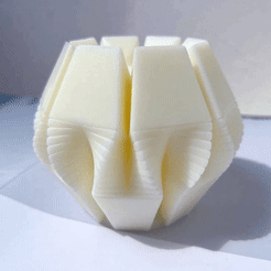 543.gif 3D file Ribbed Swirl Candle・3D print model to download