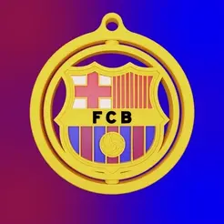 fcb.gif Porte-clés rotatif FC Barcelone