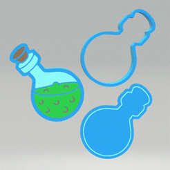 STL00686-GIF1.gif Archivo 3D Molde de Bomba de Baño 3pc Poción・Plan de impresión en 3D para descargar