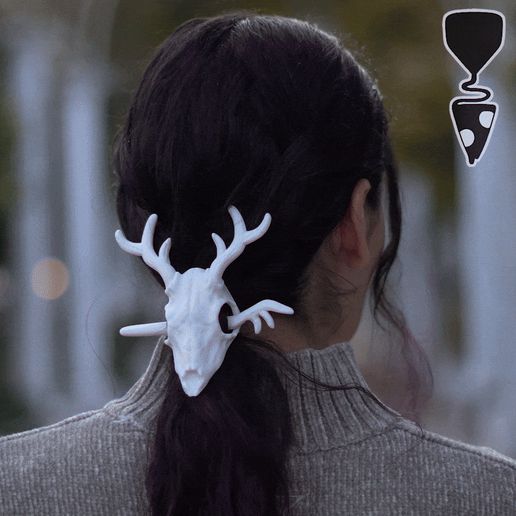 skull-deer-haripin.gif 🦌Skull Deer Hairpin 💀