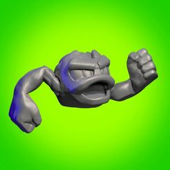 1.gif Download 3MF file Pokemon Geodude articulated print-in-place • Model to 3D print, lacalavera