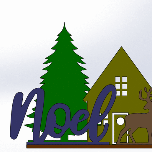 Christmas decoration to assemble 3D model