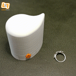 vid4.gif Fichier 3D Etui à bagues : Une goutte d’amour (3-4 bagues - 1U)・Modèle à imprimer en 3D à télécharger, LabLabStudio