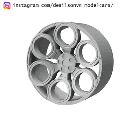 0-ezgif.com-optimize.gif STL file Lamborghini Urus RDB Wheel for Alpha Models 1/24 scale・3D printable design to download