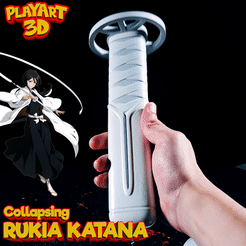 0.gif 3D file COLLAPSING KATANA - RUKIA KUCHIKI - BLEACH - EASY TO PRINT - NO SUPPORTS・3D printable model to download