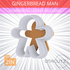 Gingerbread_Man~2in.gif STL file Gingerbread Man Cookie Cutter 2in / 5.1cm・3D printer model to download