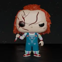 Chucky.gif STL file Funko Chucky The Devil Doll Devil Doll・Design to download and 3D print