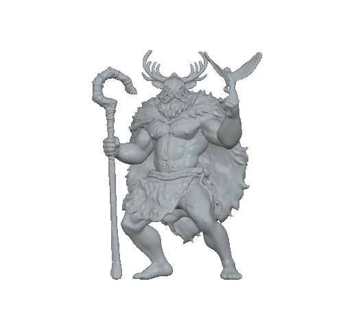 Himbo Druid – Fantasy RPG DND Miniature STL