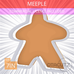 Meeple~7in.gif STL file Meeple Cookie Cutter 7in / 17.8cm・3D printing template to download
