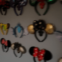 mickey-wall.gif Free STL file Mickey Mouse Ears Wall Mounts・3D print model to download