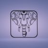 ele.gif Datei STL wall decor geometric elephant・Design für 3D-Drucker zum herunterladen, satis3d
