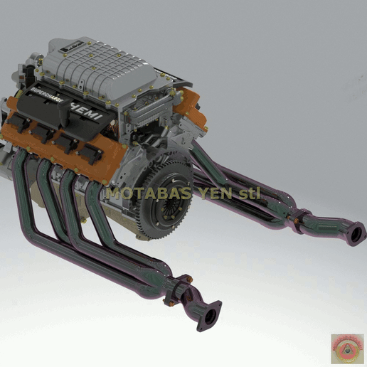 LONG EXHAUST MANIFOLD FOR DODGE SRT HELLCAT ENGINES