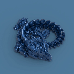 GIF-03.gif STL file Articulated Dragon 006 Crystallized・Design to download and 3D print