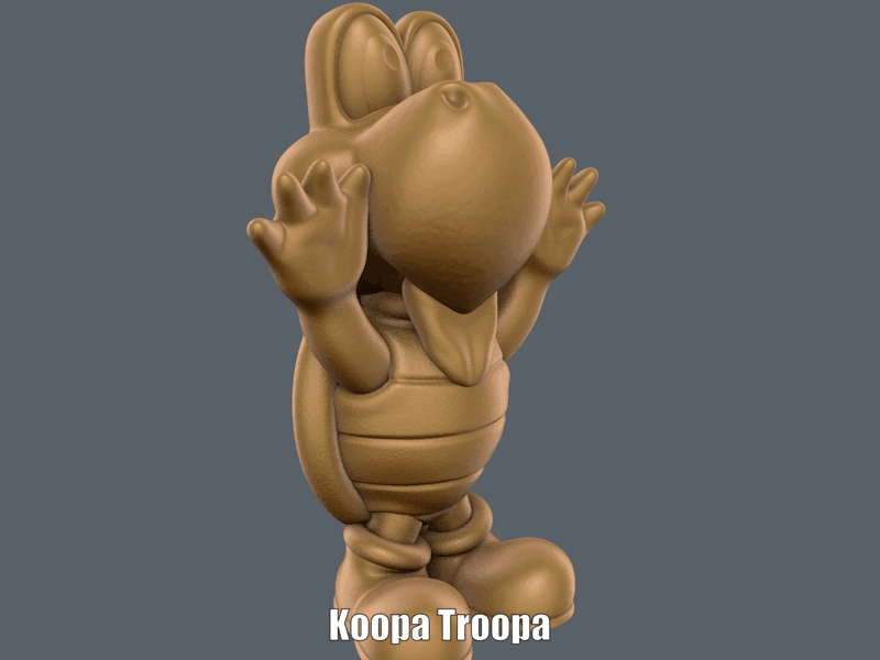 Koopa-Troopa.gif Télécharger fichier STL Koopa Troopa (Impression facile sans support) • Objet à imprimer en 3D, Alsamen