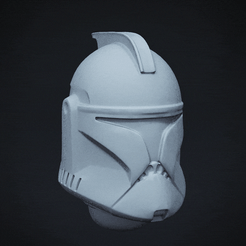 _Phase1TrooperHelmet.gif OBJ file Phase 1 Clone Trooper (STAR WARS) SPACE MARINE HELMETS FOR MINIATURES・Model to download and 3D print