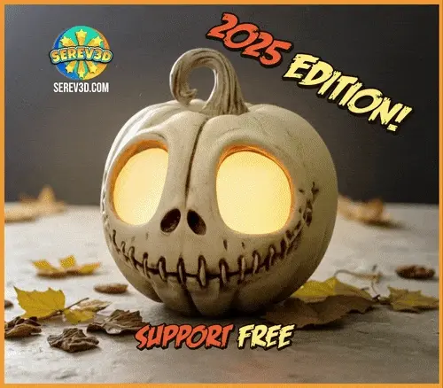 Jack Skellington Pumpkin 2025 edition - Halloween Lantern Decor - No Supports 3D Print STL/3MF