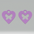 Sin-título.gif heart earrings with butterfly background