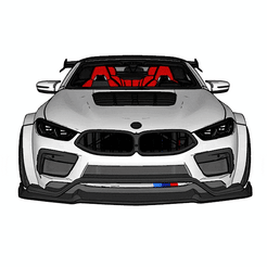 BMW-M8.gif STL file BMW M8・Model to download and 3D print