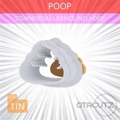 Poop~1in.gif Poop Cookie Cutter 1in / 2.5cm
