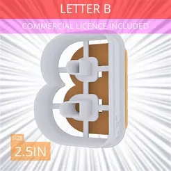 Letter_B~2.5in.gif Letter B Cookie Cutter 2.5in / 6.4cm
