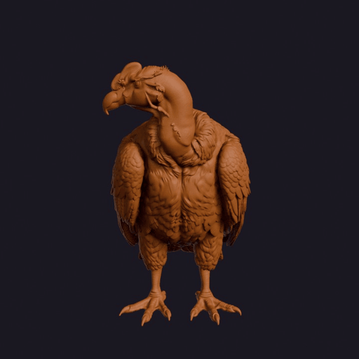 Realistic Condor Looking Side Bird Sculpture