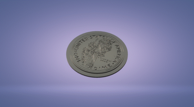 3.gif STL-Datei Wanddekorationsset Münzen von Amerika・3D-Druck-Idee zum Herunterladen, satis3d