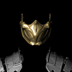 dfgdfgthyjukjl.gif Fichier 3D Masque Scorpion et armure complète Cosplay Mortal kombat costume・Idée pour impression 3D à télécharger