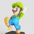 Luigi_Super-Mario-Bro-Walking.gif Luigi-Super Mario bros V2 Fanart-standing pose- game mascot -Fanart