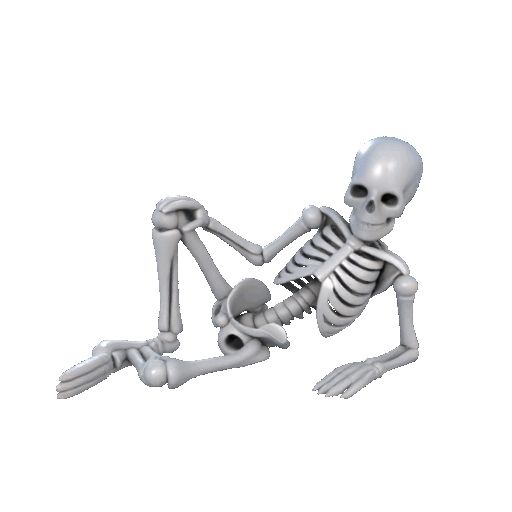 💀 Resting Skeleton Figure・ STL File for 3D printing・Cults