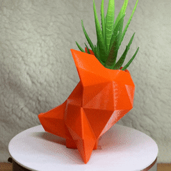 ezgif.com-gif-maker-1.gif STL file METAMASK FOX PLANTER POT・3D printable model to download, gypsyrobot