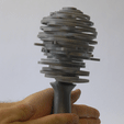 Helicone Head_Dominik Cisar_001.gif Fichier STL Helicone Head - Jouet - Jouet - Buste tournant・Modèle à télécharger et à imprimer en 3D, cisardom